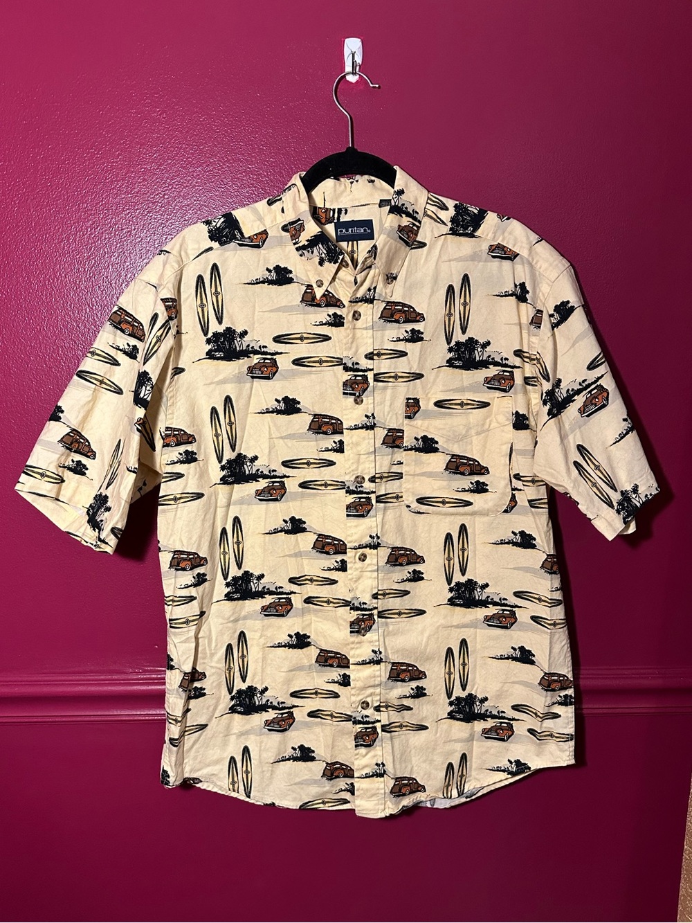 Puritan 100% cotton button down shirt